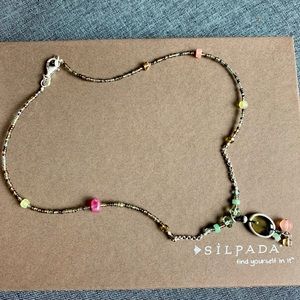 Retired Silpada Multi-stone Silver Necklace